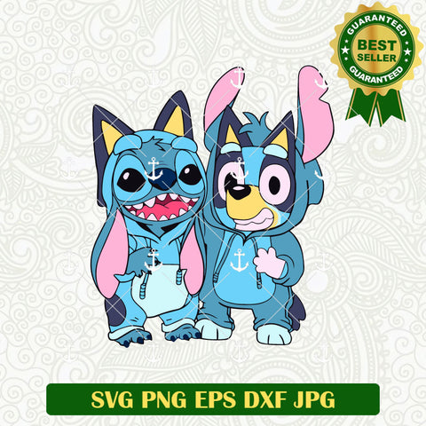 Bluey Cosplay Stitch SVG