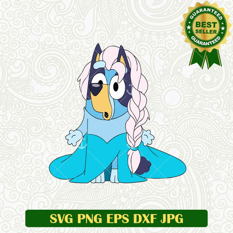 Bluey Elsa Princess SVG