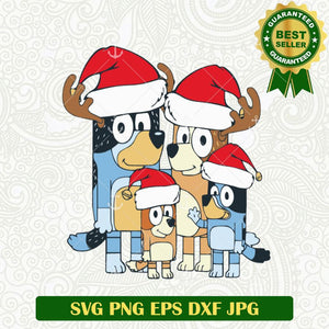 Bluey Family christmas SVG