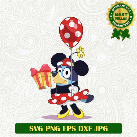 Bluey Mickey Happy Birthday SVG, Bluey Birthday SVG PNG