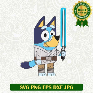 Bluey Star Wars Light saber SVG, Bluey SVG PNG
