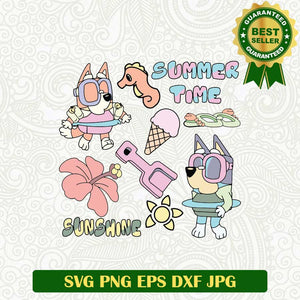 Bluey Summer Holiday SVG, Bluey Summer SVG PNG