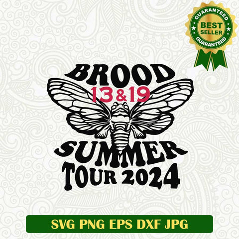 Brood 13&19 Summer Tour 2024 SVG, Cicadas 2024 SVG cut file