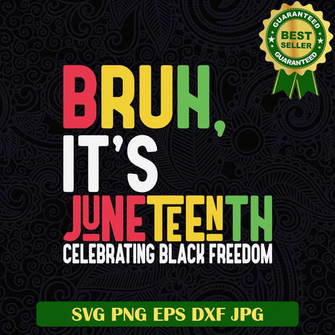 Bruh It's Juneteenth SVG, Juneteenth 1865 SVG Cut file cricut