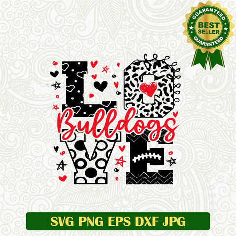 Bulldogs Love Svg