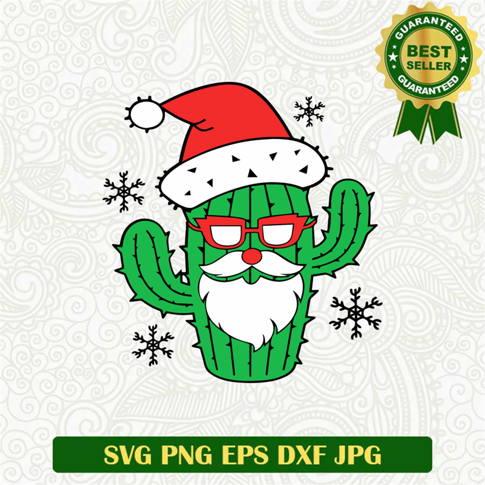 Cactus Santa Claus SVG
