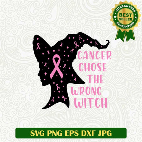 Cancer Warrior Witch Svg