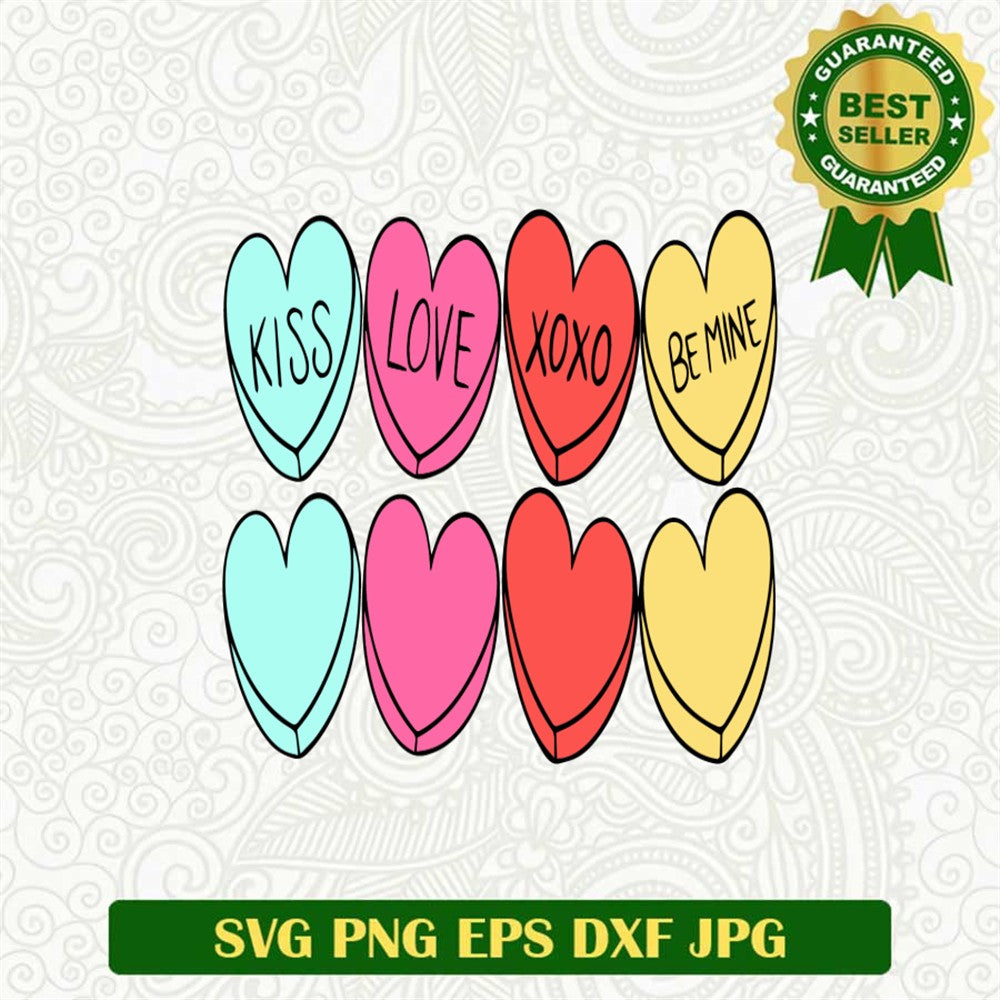Candy Heart Converstation Svg