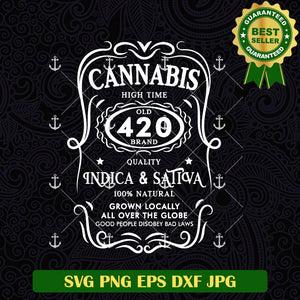 Cannabis 420 Whiskey Logo SVG file