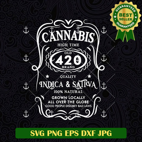 Cannabis 420 Whiskey Logo SVG file