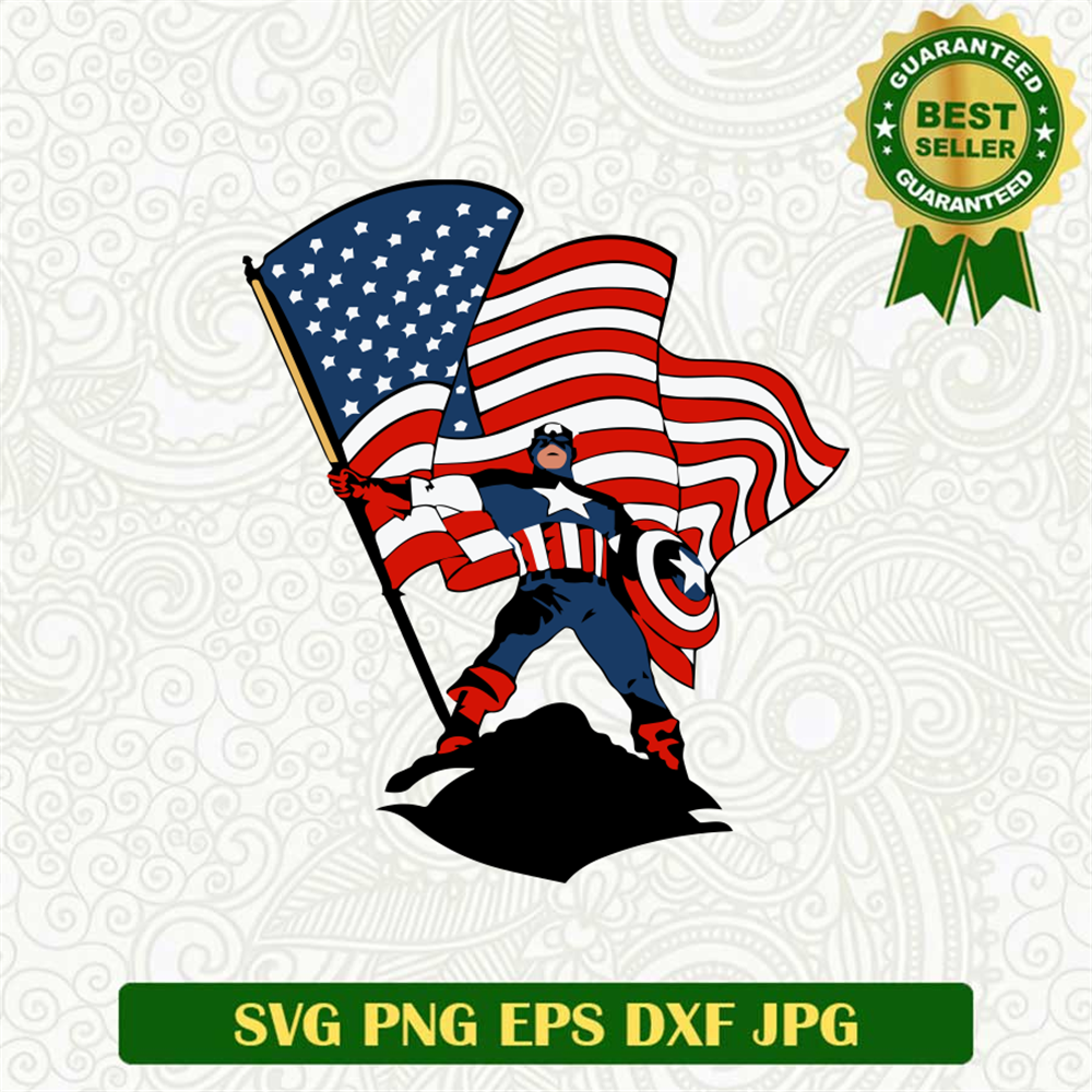 Captain America USA Flag SVG