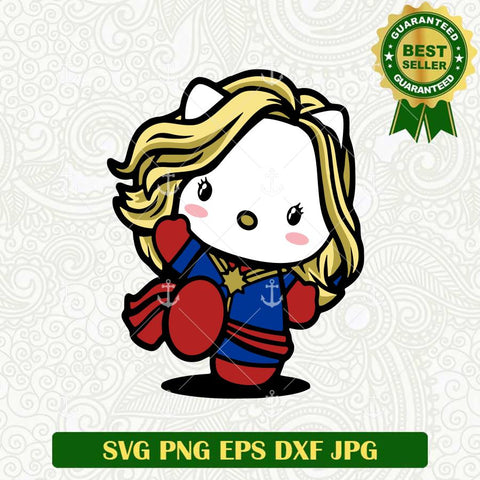Captain Marvel Hello Kitty SVG
