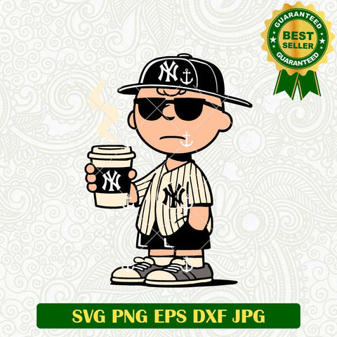 Charlie Brown Snoopy New York Yankees SVG