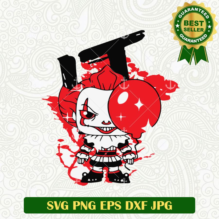 Chibi Pennywise It Halloween SVG