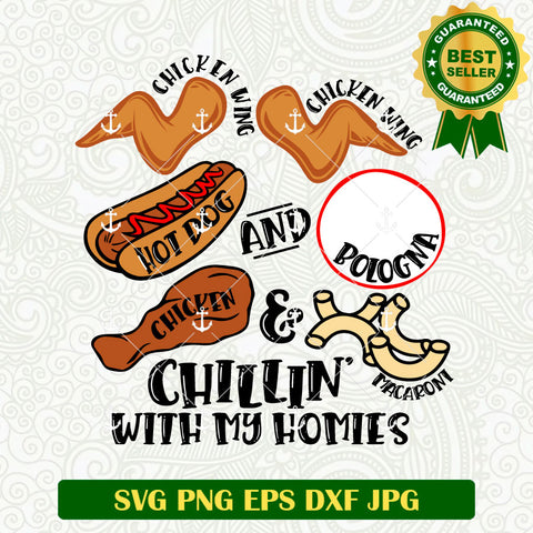 Chicken wing Hot Dog And Bologna SVG