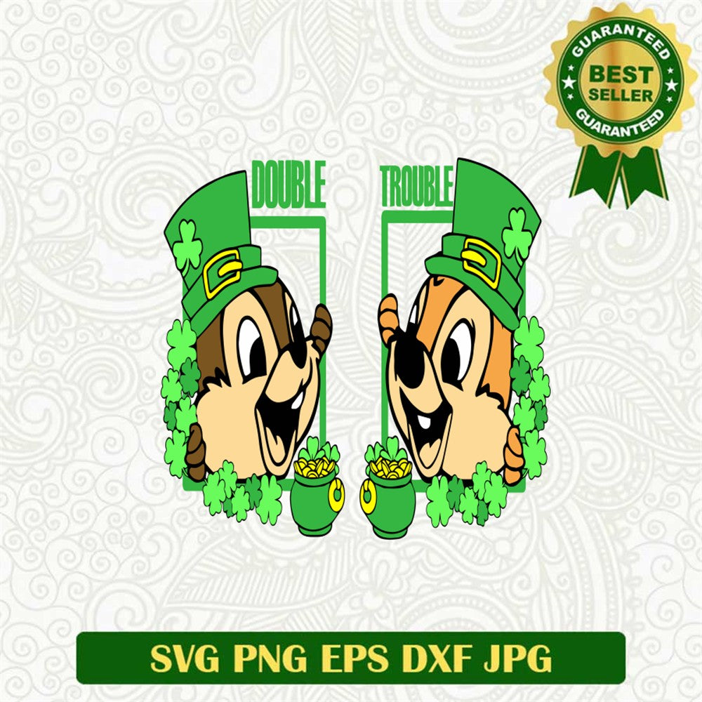 Chip And Dale Trouble Patrick Day Svg