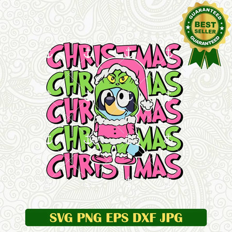 Christmas Bluey Grinch SVG