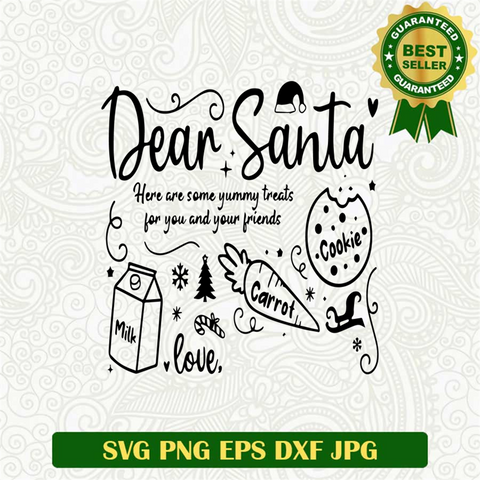 Christmas Dear Santa Tray SVG