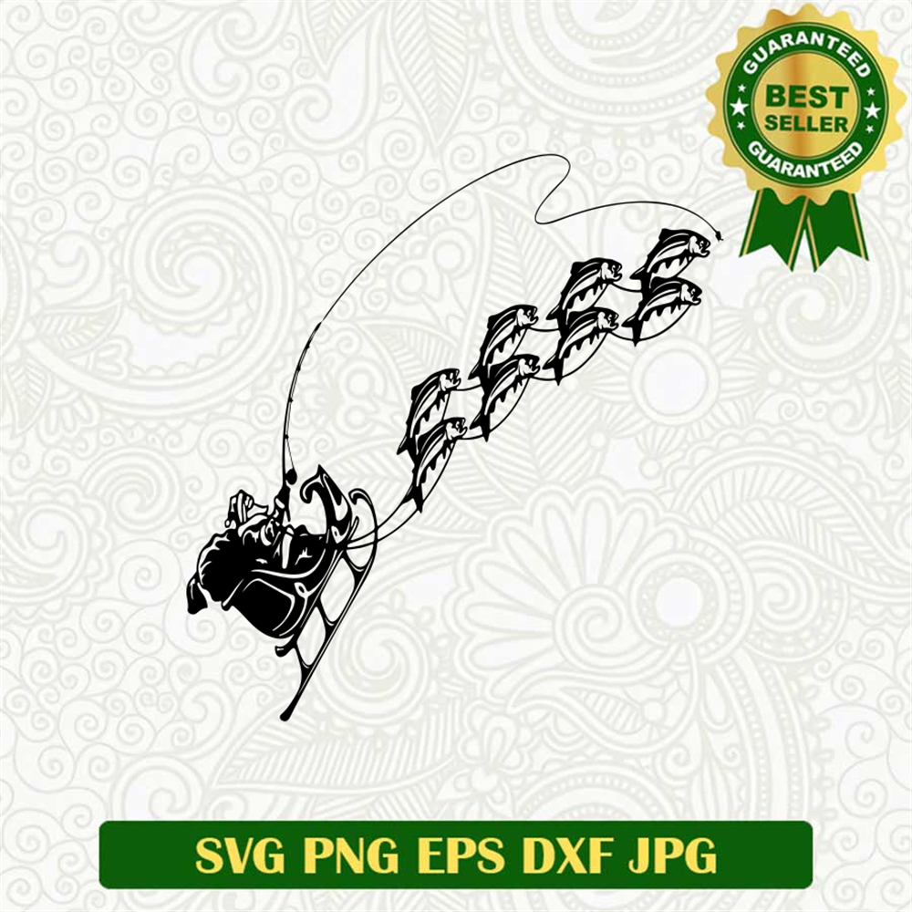 Christmas Fishing SVG