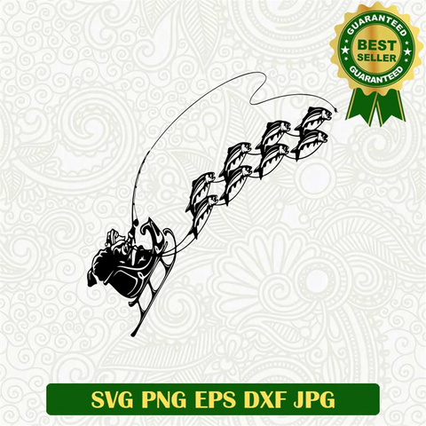 Christmas Fishing SVG