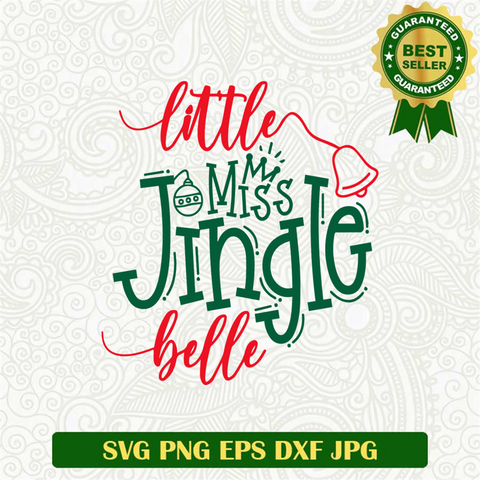 Christmas Little Miss Jingle Belle SVG