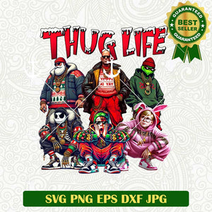 Christmas Movie Characters Thug Life Style PNG