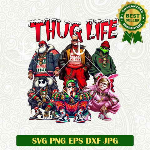 Christmas Movie Characters Thug Life Style PNG