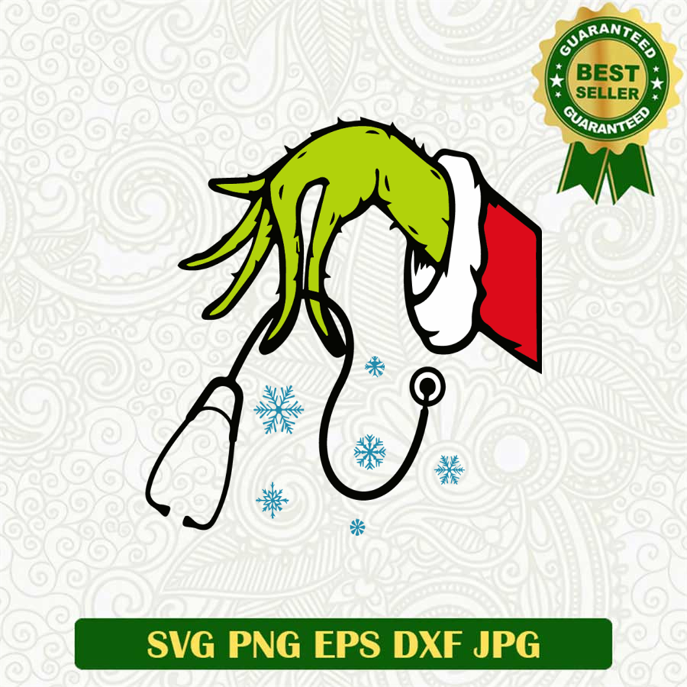 Christmas Nurse Grinch Santa Vibe SVG