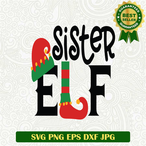 Christmas Sister Elf SVG