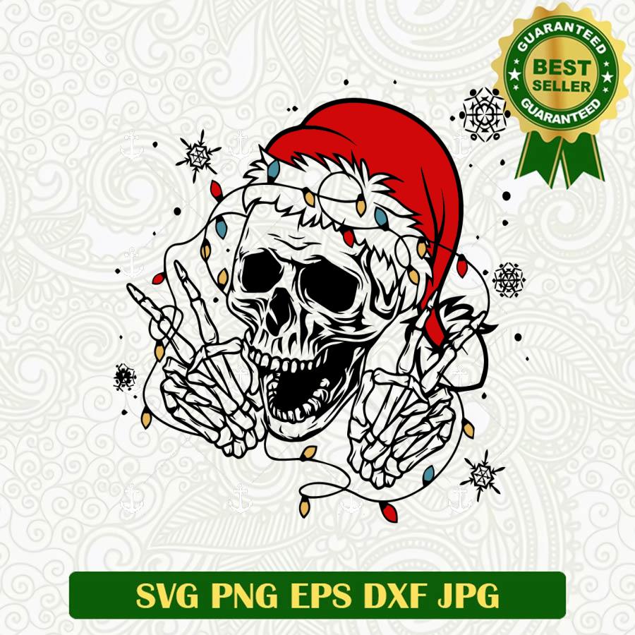 Christmas skull SVG