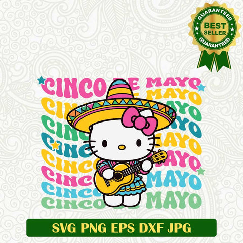 Cinco De mayo Hello Kitty SVG, Cinco De Mayo SVG, Hello Kitty Mexico SVG PNG