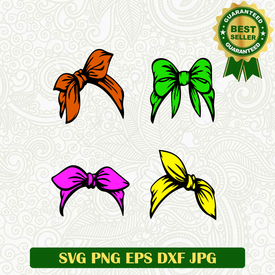 Colorful Bows & Ribbons SVG, Cute Ribbon Collection SVG, Cute Ribbon S ...