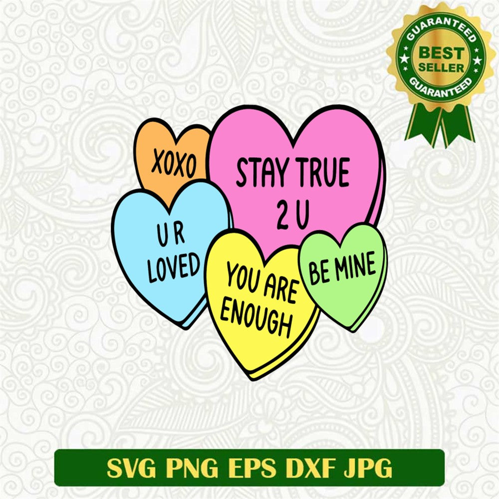 Conversation Hearts Valentine Svg