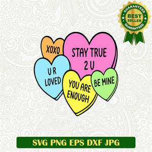Conversation Hearts Valentine Svg