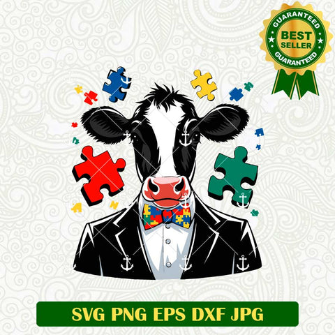 Cow Autism Awareness SVG