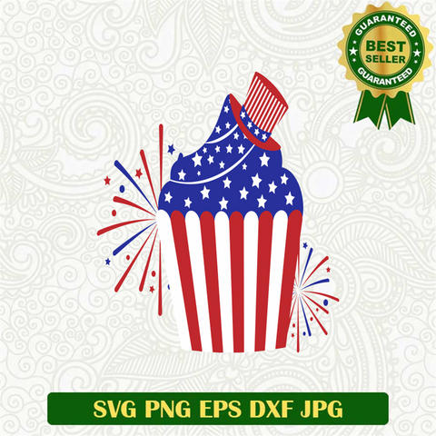Cupcake 4th of July SVG