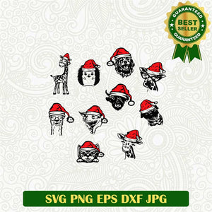 Cute Holiday Animals Svg