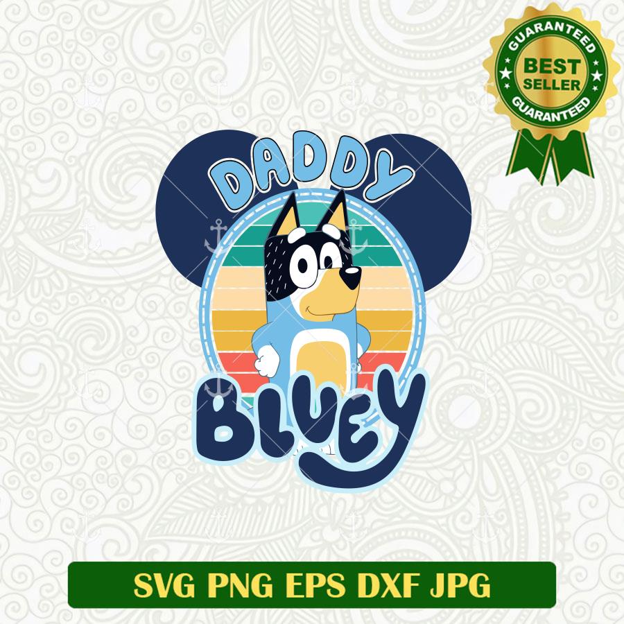 Daddy Bluey Mickey Head SVG