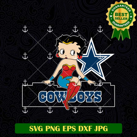 Dallas Cowboys Betty Boop SVG