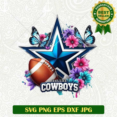 Dallas Cowboys Football Buffterfly PNG