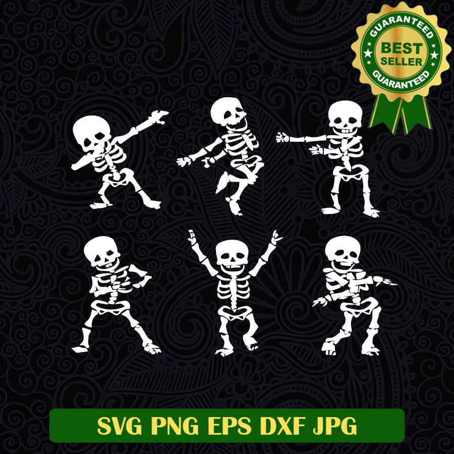 Dancing skeleton Halloween SVG, Skeleton Halloween funny SVG PNG Cut file