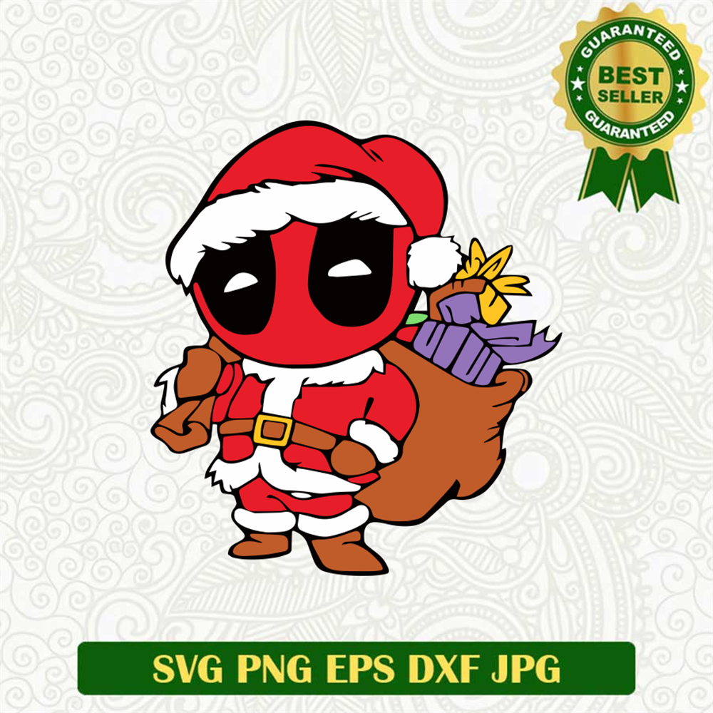 Deadpool Christmas Gifts Kids SVG