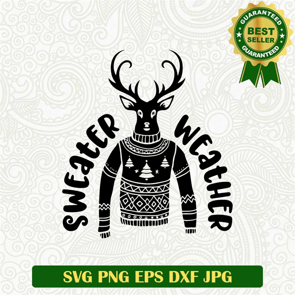 Deer in Freaky Sweater SVG
