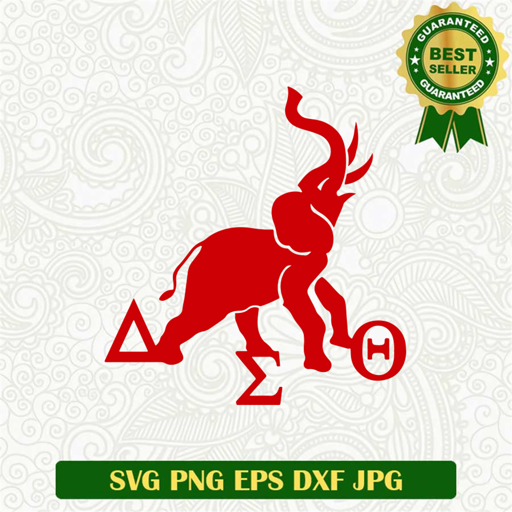 Delta Sigma Theta Elephant SVG, Delta Sigma Theta SVG, Greek sorority ...