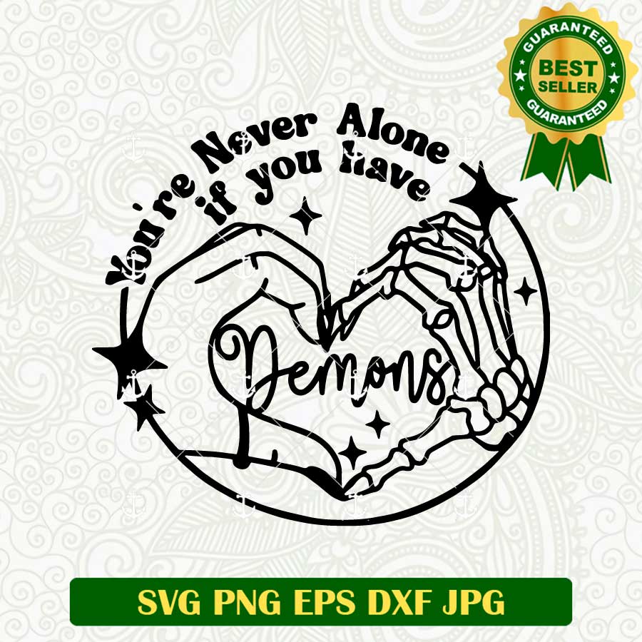 Demons Heart Hand Skeleton SVG