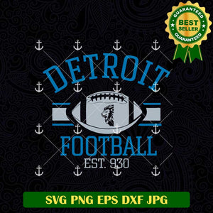 Detroit Football Est 1930 SVG