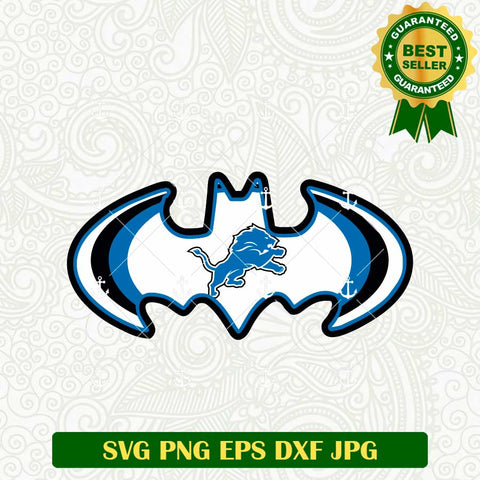 Detroit Lions Batman Logo SVG