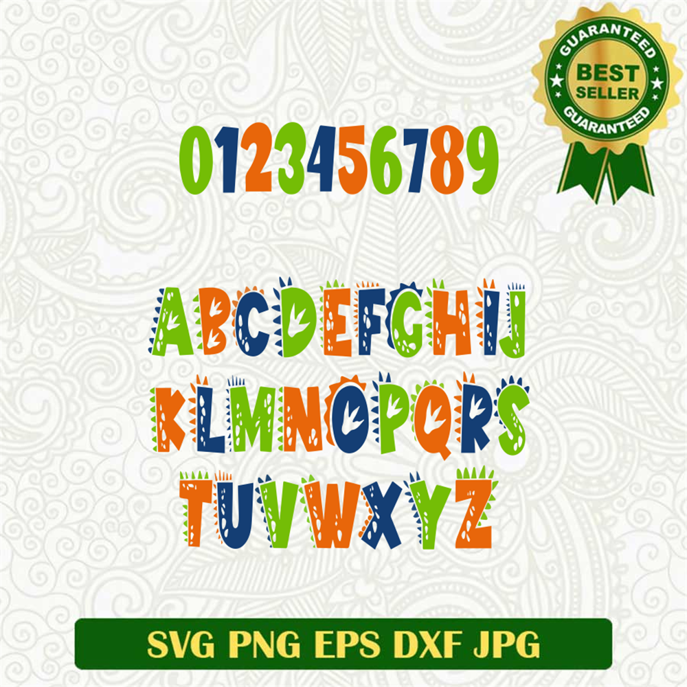 Dinosaur Alphabet ABC Letter Svg