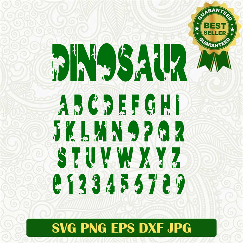 Dinosaur Alphabeta Svg Bundle