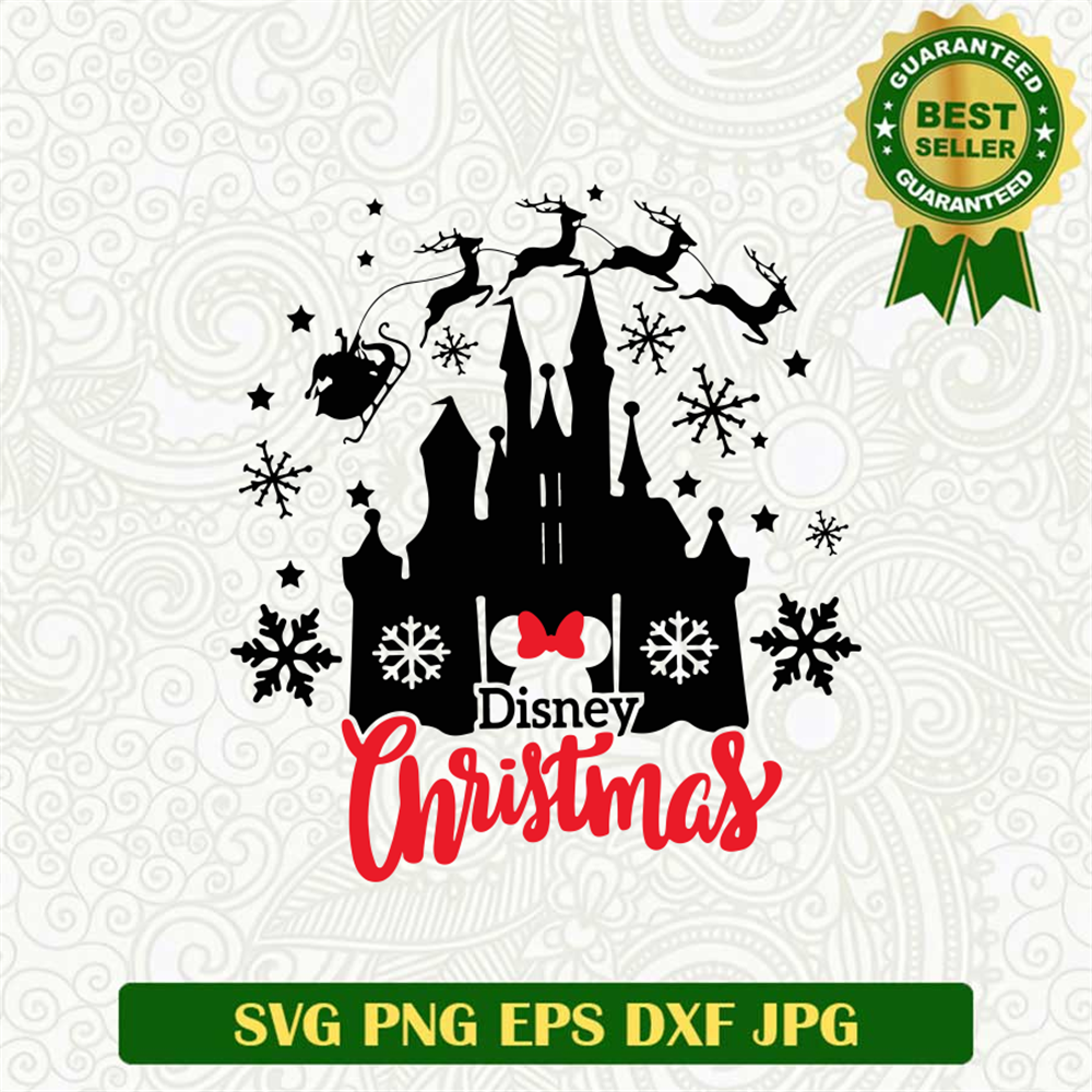 Disney Castle Christmas SVG